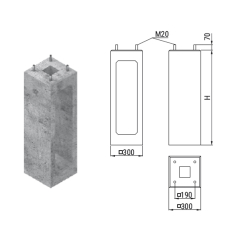 Fundament prefabrykowany FP1