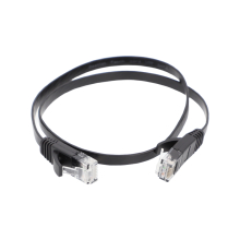 BESTLAN KAB-P6-UTP-0,5-FL-V2 – patchcord płaski UTP kat. 6 RJ45, 0,5 m, czarny, miedziany