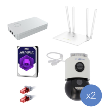 Vidiline ZES-VIDI-515-263-2 Zestaw Monitoringu IP 2 Kamery 3Mpx Pt WiFi Rejestrator