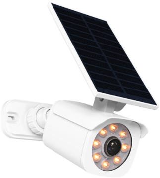 BestLan Atrapa kamery IP Biała Czujka ruchu Zasilanie solarne