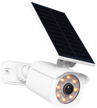 Atrapa Kamery IP BESTLAN Biała Czujka Ruchu zasilanie solarne