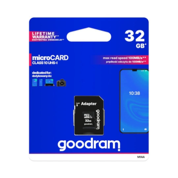 Karta pamięci microSD GOODRAM 32GB MICRO CARD cl 10 UHS-I + adapter