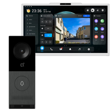 Zestaw Wideodomofonowy Jednorodzinny Akuvox Panel X910S + Biały Monitor 15" X937A Android PoE Wi-Fi