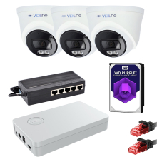 Zestaw do Monitoringu IP 3 Kamery 4Mpx Switch PoE Dysk HDD 1TB ViDiLine