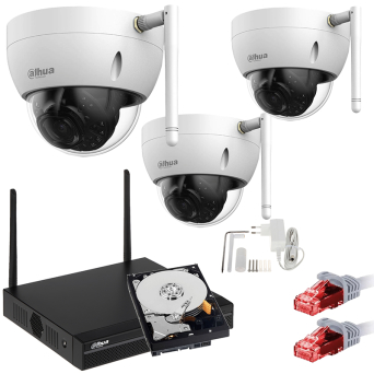 Bezprzewodowy Zestaw Monitoringu 3 Kamery 4Mpx Wi-Fi Dahua APKA