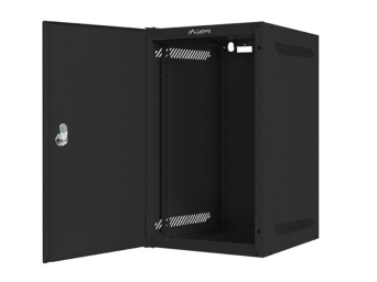 SZAFA INSTALACYJNA RACK WISZĄCA 10" 9U 280X310 CZARNA DRZWI METALOWE LANBERG (FLAT PACK)