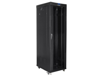SZAFA INSTALACYJNA RACK STOJĄCA 19" 42U 600X1000 CZARNA DRZWI SZKLANE LCD LANBERG (FLAT PACK)