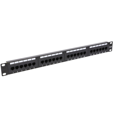 Vidiline R19-PP24-KAT6-SZ Panel Krosowy Patchpanel Keystone 19