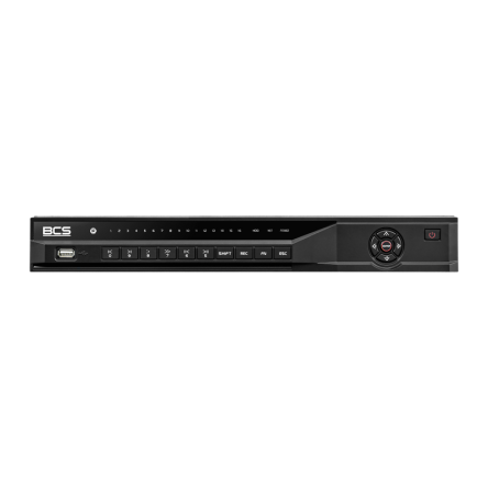 BCS-L-NVR1602-A-4KE-16P(2) - Rejestrator IP 16 kanałowy 2 dyskowy serii BCS LINE, rejestrator przystosowany do współpracy z kamerami o rozdzielczości maksymalnej 16Mpx. Wyjście wideo HDMI o rozdzielczości 4K, wbudowany 16 portowy switch PoE 802.3 af/at o