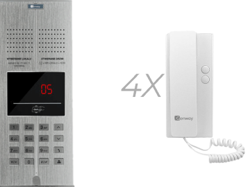 Genway WL-03NL-ZESTAW-4 Zestaw Domofonowy 4 Rodzinny Wl-03nl-v2 Polskie Komunikaty