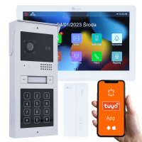 Genway F-C52V13-A01 Zestaw Wideodomofonowy Jedno lub Dwu Rodzinny 7" WiFi Tuya ze Słuchawką