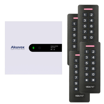 Zestaw Kontroli Dostępu Akuvox A094 na 4 czytniki i 4 wyjścia przekaźnikowe 2CS-V2 po Wiegand