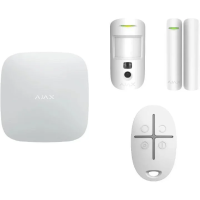 Ajax StarterKit Cam HDR White – Bezprzewodowy Zestaw Alarmowy z Weryfikacją Foto, Hub 2 2G, MotionCam HDR, DoorProtect, SpaceControl – 156253.381.WH1