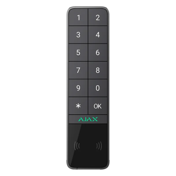 Ajax KeyPad Outdoor Jeweller Bezprzewodowa klawiatura grafitowa zewnętrzna/wewnętrzna, pass tag, kod