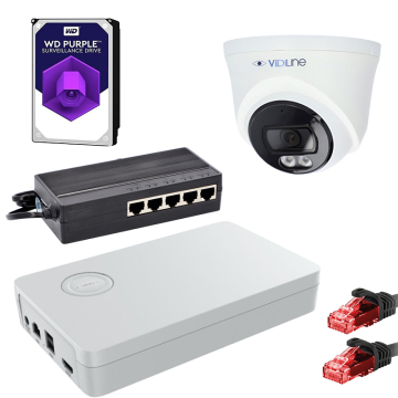 Zestaw Monitoringu ViDiLine IP Kamera 4Mpx Switch PoE Dysk 1TB