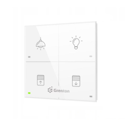 Grenton Panel natynkowy szklany 4-klawiszowy Touch Panel + Custom Ico