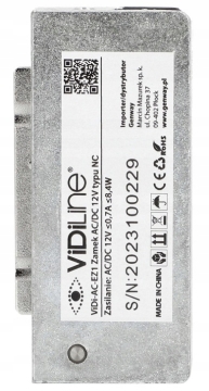 Vidiline VIDI-AC-EZ1 Elektrozaczep Klasyczny Nc DC/ac 12v 0,7a
