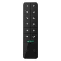 Ajax KeyPad Outdoor Jeweller Bezprzewodowa klawiatura czarna zewnętrzna/wewnętrzna, pass tag, kod