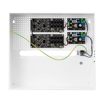BCS-IP16Gb/E-S - Zestaw do zasilania kamer IP, w obudowie wewnętrznej, do 16 odbiorników PoE.