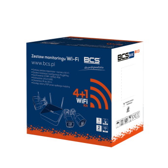 BCS-B-KITW(2.0) - Zestaw Wi-Fi zawierający rejestrator i 4 kamery.