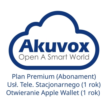 AKUVOX Premium: Usługa Telefonu Stacjonarnego / Otwieranie Apple Wallet (dla jednego uż.)