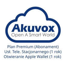 AKUVOX Premium: Usługa Telefonu Stacjonarnego / Otwieranie Apple Wallet (dla jednego uż.)