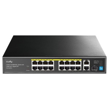 SWITCH POE FS1018PS1 16-PORTOWY SFP CUDY