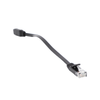 BESTLAN KAB-P6-UTP-0,2-FL-V2 – patchcord płaski UTP kat. 6 RJ45, 0,2 m, czarny, miedziany