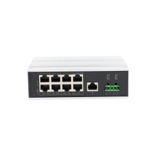 ViDi-DF0801FE Switch 8PoE 1Gb/s DIN 12V->PoE48V