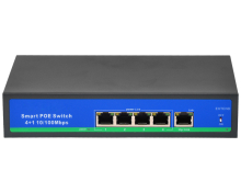 Switch 4 porty PoE + 1 port Uplink 100Mb/s VidiLine