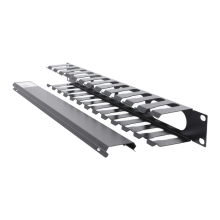 Organizer kabli RACK 19" 1U z zaślepką ViDiLine VIDI-R19-G2-1U czarny