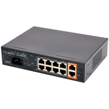 Vidiline VIDI-F0820GBL_V2 Switch 8x PoE 100mb/s 2x Rj45 Uplink
