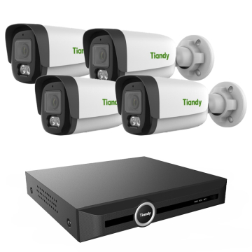 Gotowy zestaw monitoringu 8Mpx 4 Kamery IP Rejestrator 20 Kanałowy 4K