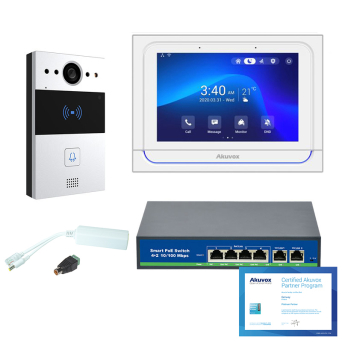 Akuvox - Zestaw wideodomofonowy IP jednorodzinny X933W-W