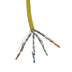 Kabel Skrętka U/FTP Kategoria 6a CU LSZH Bezhalogenowy 305m Żółta Czysta Miedź - 2