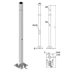 SŁUP SKAM1/4 DO KAMER CCTV 4 metry