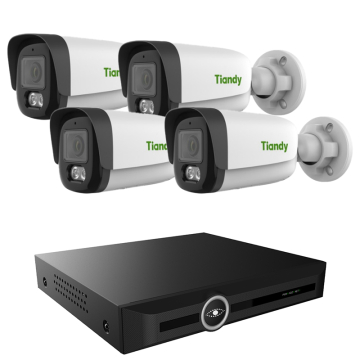 Gotowy zestaw monitoringu 8Mpx 4 Kamery IP Rejestrator 20 Kanałowy 4K