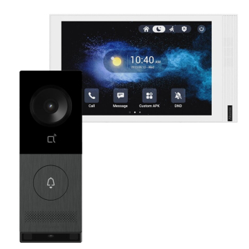 Zestaw Wideodomofonowy Jednorodzinny Akuvox Panel X910S + Biały Monitor S563W Android PoE Wi-Fi