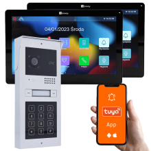 Genway F-C52V13C-2 - Zestaw wideodomofonowy jedno lub dwu rodzinny 7" WiFi Tuya