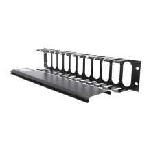 Organizer kabli RACK 19" 2U z zaślepką ViDiLine VIDI-R19-G2-2U czarny