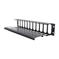 Organizer kabli RACK 19" 2U z zaślepką ViDiLine VIDI-R19-G2-2U czarny