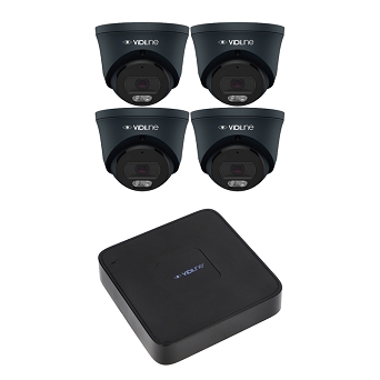 Monitoring IP VidiLine z 4 kamerami VIDI-IPC-35D i rejestratorem IP