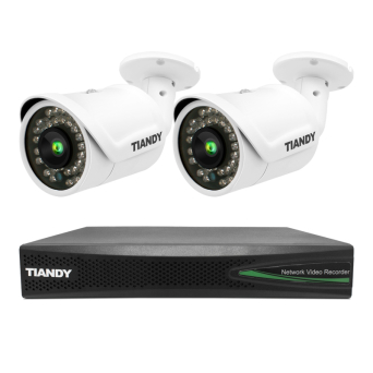 ZESTAW MONITORINGU TIANDY IP HD STARLIGHT - 2 KAMERY TUBOWE