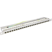 Vidiline R19-PP24-KAT6A Patch Panel 19" Kat. 6a 0.5u 24-porty Keystone Metalowy