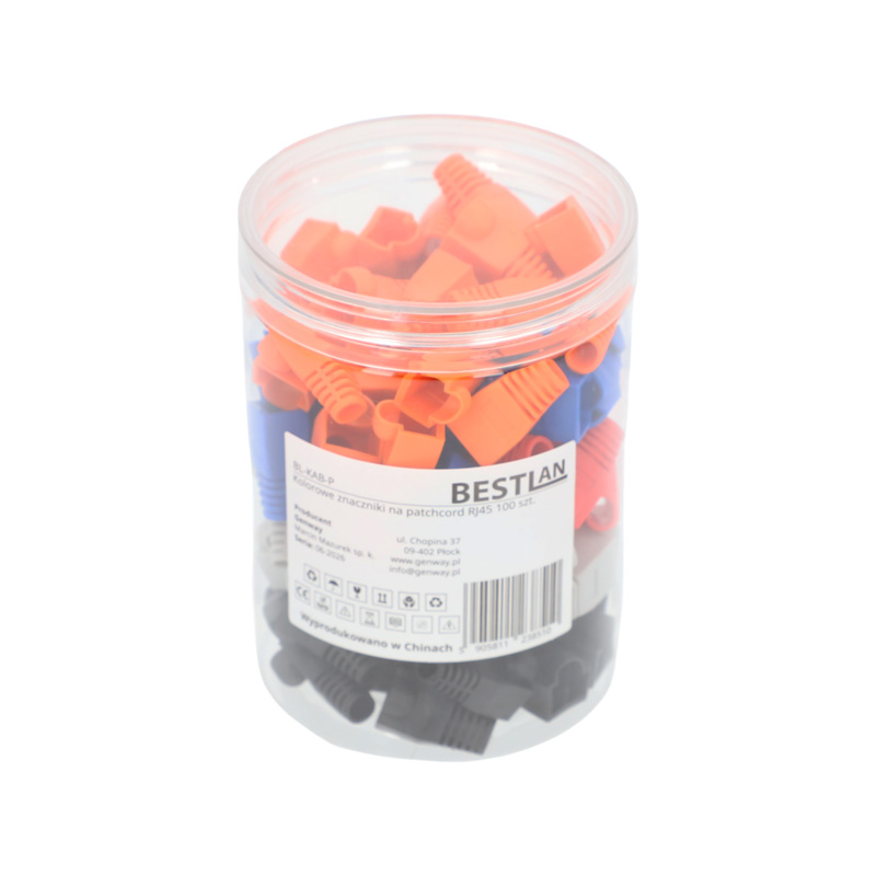 BestLan BL-KAB-P kolorowe znaczniki na patchcord RJ45 100 szt.