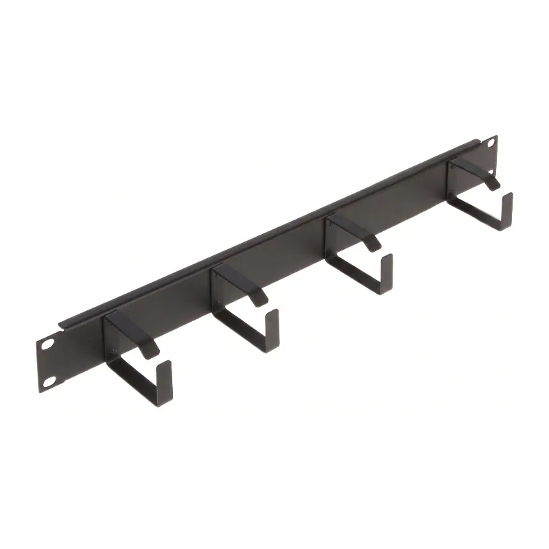 Organizer kabli RACK 19 cali 1U ViDiLine VIDI-R19-G1-1U 4 oczka czarny