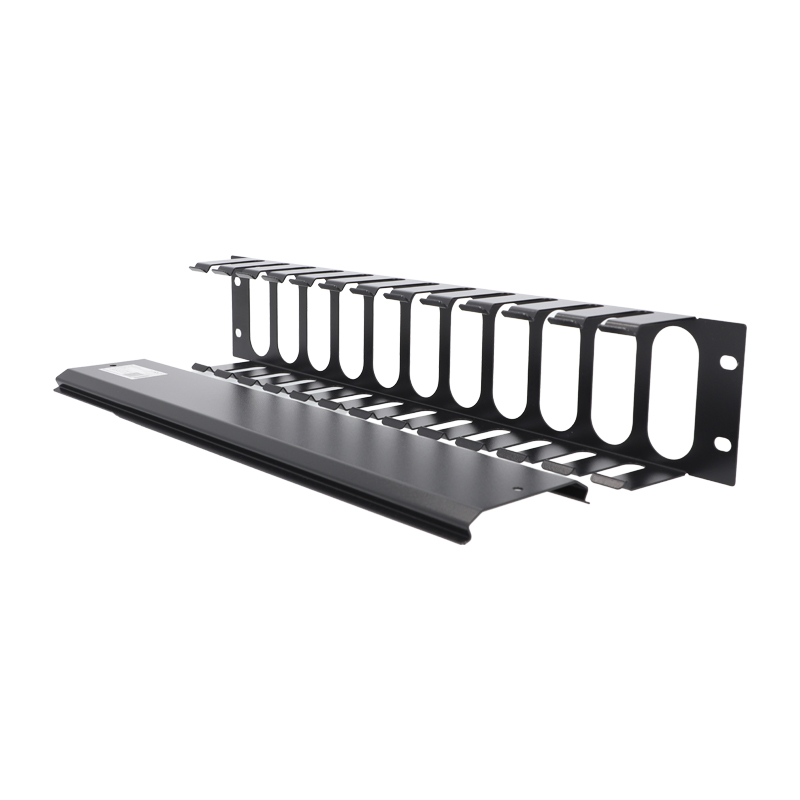 Organizer kabli RACK 19 cali 2U z zaślepką ViDiLine VIDI-R19-G2-2U czarny