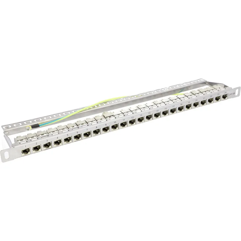 Patch Panel RACK 19 cali 24 porty RJ45 FTP Cat6 ViDiLine VIDI-R19-PP24-FTP-KAT6