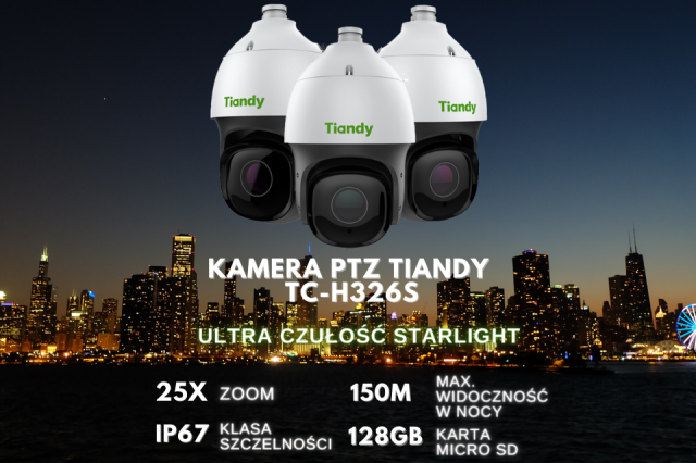 Zwiększ swoje bezpieczeństwo dzięki nowoczesnej kamerze PTZ Tiandy TC-H326S-V3.0!