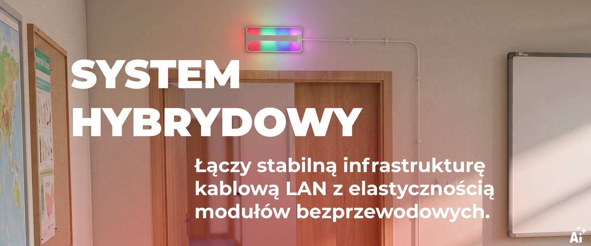 KALER – system hybrydowy łączący infrastrukturę LAN i moduły bezprzewodowe